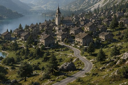 village / road network