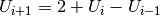U_{i+1} = 2 + U_i - U_{i-1}
