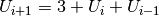 U_{i+1} = 3 + U_i + U_{i-1}