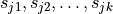 s_{j1}, s_{j2}, \ldots, s_{jk}