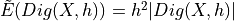 \tilde{E}(Dig(X,h)) = h^2|Dig(X,h)|