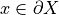 x\in\partial X