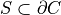 S\subset\partial C