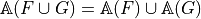 \mathbb{A}(F\cup G)=  \mathbb{A}(F) \cup  \mathbb{A}(G)